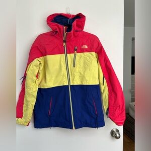 The North Face Colorblock Jacket - Red-Pink/Blue/Yellow Size M